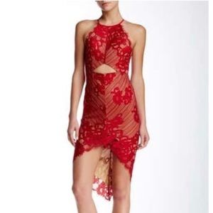 L'Atiste – Lace Overlay Hi-Lo Dress